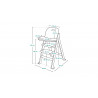 Lionelo Floris - Krzesełko do karmienia | WHITE NATURAL