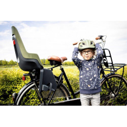 Bobike One Maxi 1P-E BD - Fotelik rowerowy na ramę i bagażnik | 9-22 KG | OLIVE GREEN