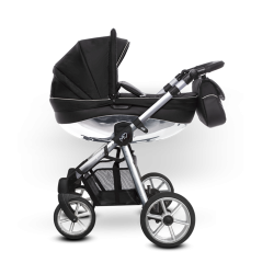 BabyActive Mommy Glossy - Wózek Głęboko-Spacerowy | zestaw 2w1 | SILVER