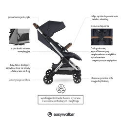Easywalker Jackey Limited - Kompaktowy wózek spacerowy | PLATINUM EDITION