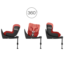 Cybex Sirona SX2 i-Size - Obrotowy fotelik samochodowy 0-18 KG | HIBISCUS RED ****ADAC