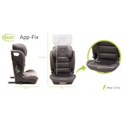 4Baby App-Fix i-size - Fotelik samochodowy 15-36 KG | GREY