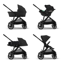 Cybex Gazelle S - Wózek Głęboko-Spacerowy | zestaw 2w1 | MOON BLACK BLK