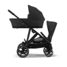 Cybex Gazelle S - Wózek Głęboko-Spacerowy | zestaw 2w1 | MOON BLACK BLK