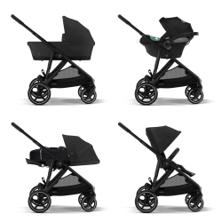 Cybex Gazelle S BLK 2023 - Wózek spacerowy dla bliźniąt | MOON BLACK