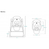 Lionelo Niles - Krzesełko do karmienia, huśtawka elektryczna | GREY