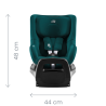 Britax Romer Dualfix Pro M - Obrotowy fotelik samochodowy 0-18 KG | GALAXY BLACK