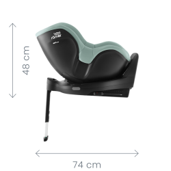 Britax Romer Dualfix 5Z - Obrotowy fotelik samochodowy 61-105 CM | siedzisko bez bazy | GALAXY BLACK