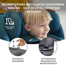 Kinderkraft Oneto3 i-size - Fotelik samochodowy 9-36 KG | GRAPHITE BLACK