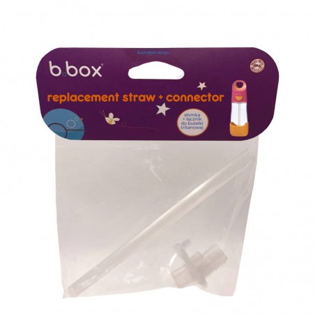 B.BOX - Słomka zapasowa z łącznikiem do butelki tritanowej 450 ml 1 szt