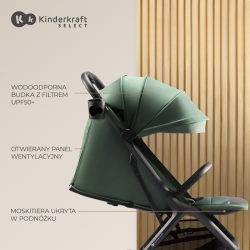 Kinderkraft Nubi 2 - Wózek spacerowy | MYSTIC GREEN