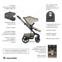 Easywalker Harvey 5 Premium - Wózek spacerowy | PEARL TAUPE