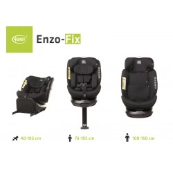 4Baby Enzo-fix i-size - Fotelik samochodowy 0-36 KG | BLACK