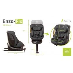 4Baby Enzo-fix i-size - Fotelik samochodowy 0-36 KG | GRAPHITE