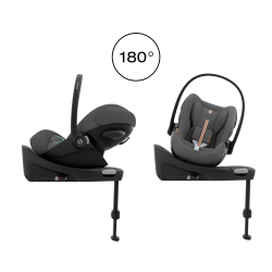 Cybex Cloud G - Rozkładany fotelik samochodowy 40-87 CM | zestaw z bazą | PLUS LAVA GREY ****ADAC