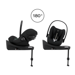 Cybex Cloud G - Rozkładany fotelik samochodowy 40-87 CM | zestaw z bazą | PLUS MOON BLACK ****ADAC