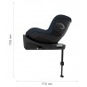 Cybex Sirona G - Obrotowy fotelik samochodowy 61-105 CM | zestaw z bazą | MAGIC BLACK ****ADAC