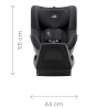 Britax Romer Dualfix M Plus - Obrotowy fotelik samochodowy 61-105 CM | NIGHT BLUE ****ADAC