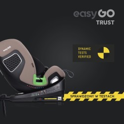 EasyGo Trust i-size - Obrotowy Fotelik samochodowy 0-36 KG | TAUPE
