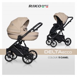 Riko Basic Delta Ecco - Wózek Głęboko-Spacerowy | zestaw 2w1 | CAMEL