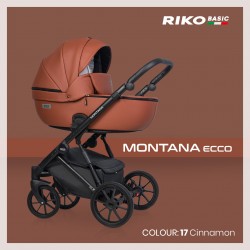 Riko Basic Montana Ecco - Wózek Głęboko-Spacerowy | zestaw 2w1 | CINNAMON