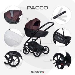 Riko Basic Pacco - Wózek Głęboko-Spacerowy | zestaw 2w1 | PLUM