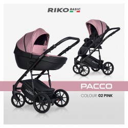 Riko Basic Pacco - Wózek Głęboko-Spacerowy | zestaw 2w1 | PINK