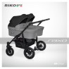Riko Basic Saxo - Wózek Bliźniaczy Głęboko-Spacerowy | zestaw 2w1 | ONYX