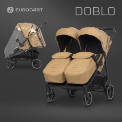 Euro-Cart Doblo - Wózek głęboko-spacerowy dla bliźniąt | CAMEL