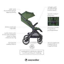 Easywalker Jackey 2 XL - Kompaktowy wózek spacerowy | DEEP GREEN