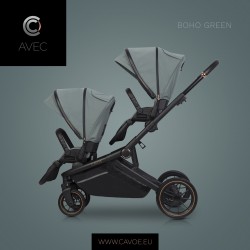 Cavoe Avec - Wózek spacerowy dla bliźniąt | BOHO GREEN