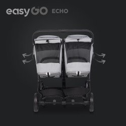 EasyGo Echo - Wózek bliźniaczy Rok Po Roku | CLOUD GREY