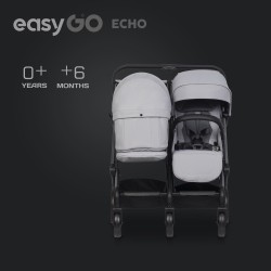 EasyGo Echo - Wózek bliźniaczy Rok Po Roku | CLOUD GREY