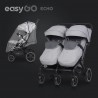 EasyGo Echo - Wózek głęboko-spacerowy dla bliźniąt | CLOUD GREY
