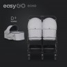 EasyGo Echo - Wózek głęboko-spacerowy dla bliźniąt | CLOUD GREY
