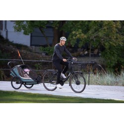 Hamax - Przyczepka rowerowa COCOON ONE (pojedyńcza) | GREY BLACK