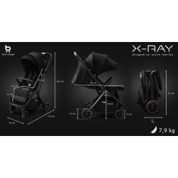 Future Design X-Ray - Kompaktowy wózek spacerowy | JET BLACK