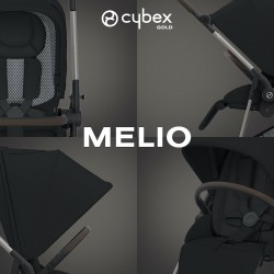 Cybex Melio TPE 2024 - Lekki wózek spacerowy | MAGIC BLACK