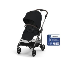 Cybex Melio TPE 2024 - Lekki wózek spacerowy | MAGIC BLACK