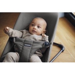 BabyBjorn - Leżaczek Balance Soft Woven Jersey | TRI FABRIC CIEMNY SZARY