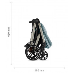 Cybex New Balios S Lux - Wózek Głęboko-Spacerowy | zestaw 3w1 | SKY BLUE TPE