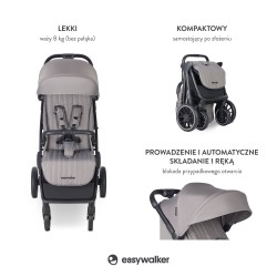 Easywalker Jackey 2 XL - Kompaktowy wózek spacerowy | PEARL TAUPE