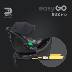 EasyGo Buz Pro - Fotelik samochodowy 40-87 CM | zestaw z bazą | GREENER