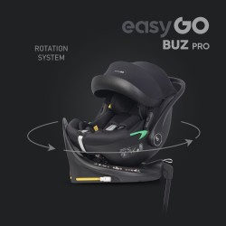 EasyGo Buz Pro - Fotelik samochodowy 40-87 CM | zestaw z bazą | INK