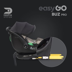 EasyGo Buz Pro - Fotelik samochodowy 40-87 CM | zestaw z bazą | TAUPE