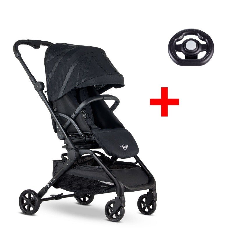 Easywalker Turn - Obrotowy kompaktowy wózek spacerowy | OXFORD BLACK