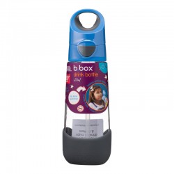 B.BOX - Butelka tritanowa ze słomką 600 ml | BLUE SLATE