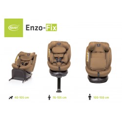 4Baby Enzo-fix i-size - Fotelik samochodowy 40-150 CM | MOKKA