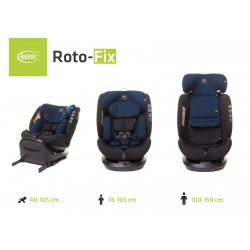 4Baby Roto-fix i-size - Fotelik samochodowy 40-150 CM | DARK BLUE