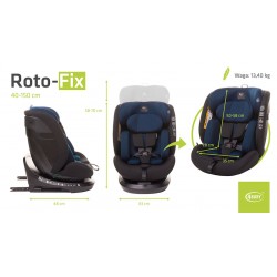 4Baby Roto-fix i-size - Fotelik samochodowy 40-150 CM | DARK BLUE